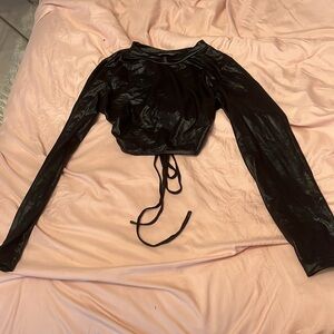 SHEIN Open Back Long Sleeve Top Size M